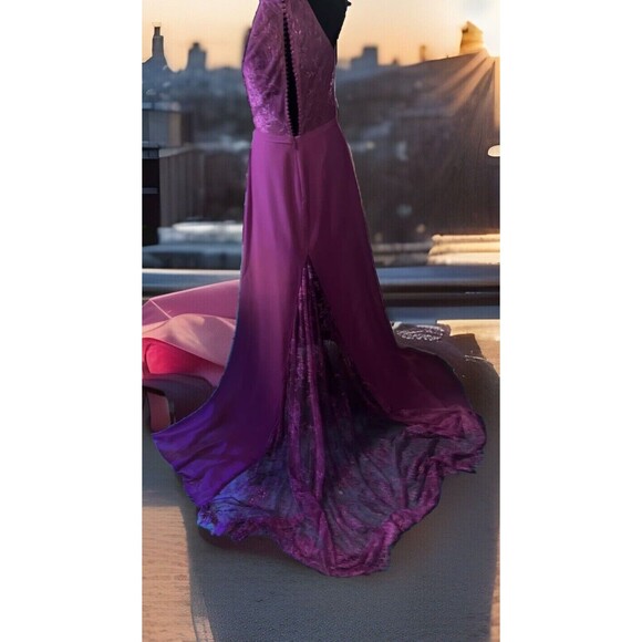 Unbranded Formal Bridal/Prom Floor Length Sleeveless Magneta 16 - Picture 9 of 11